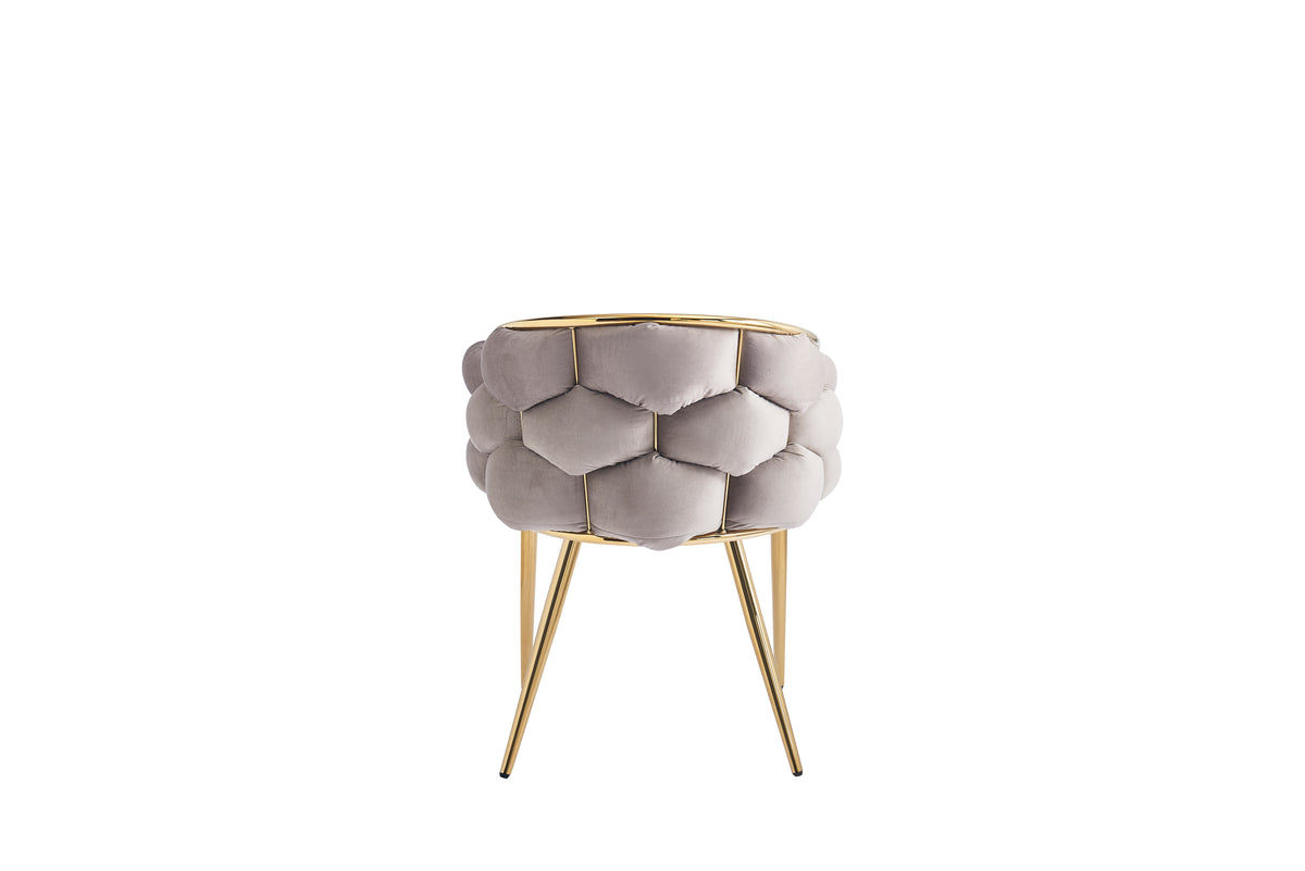 Lot de chaises BALLON pieds Gold #couleur_taupe