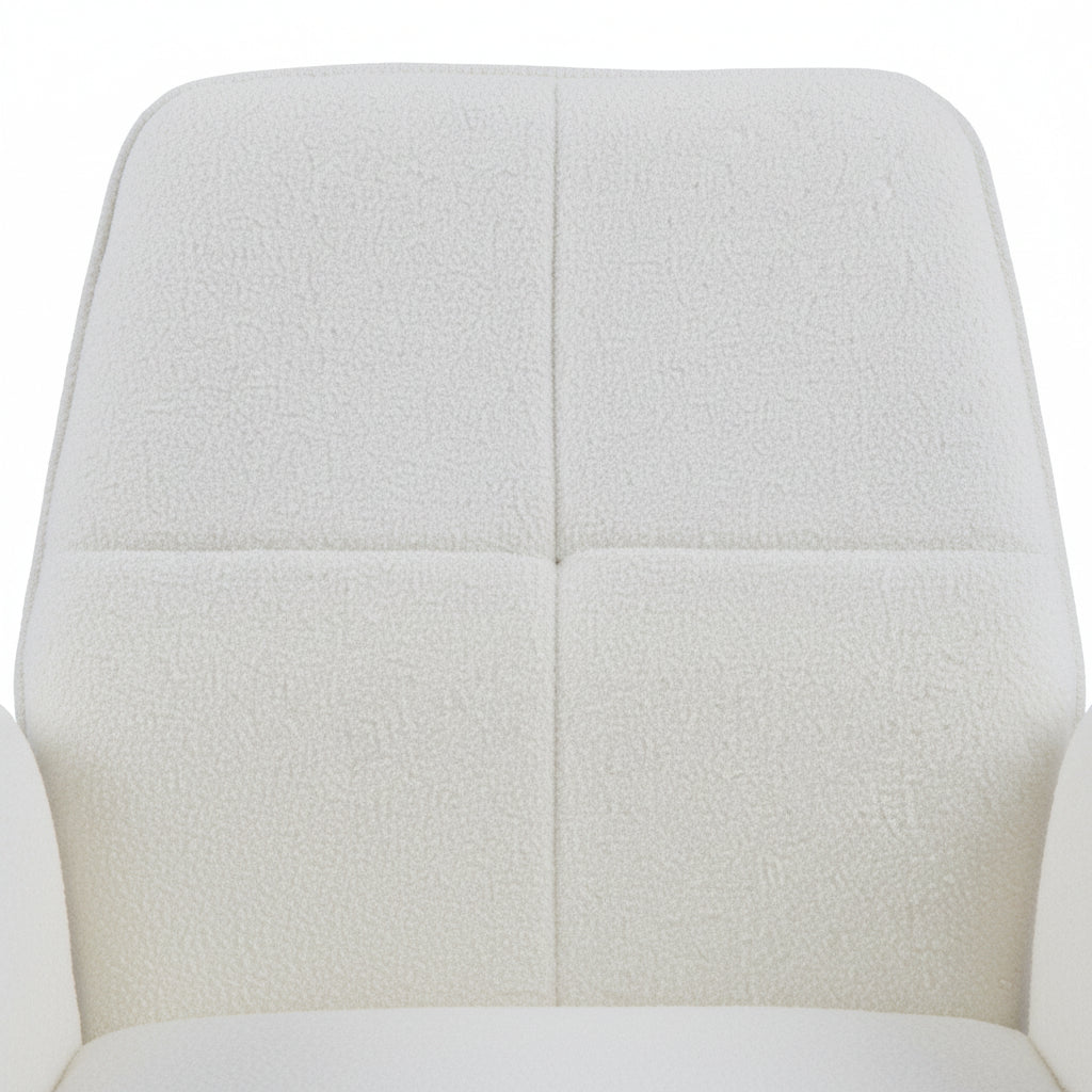 Lot 2 Chaises de Bureau Lutetia Tissu Doudou Pieds Métal Noir 65x62x88cm