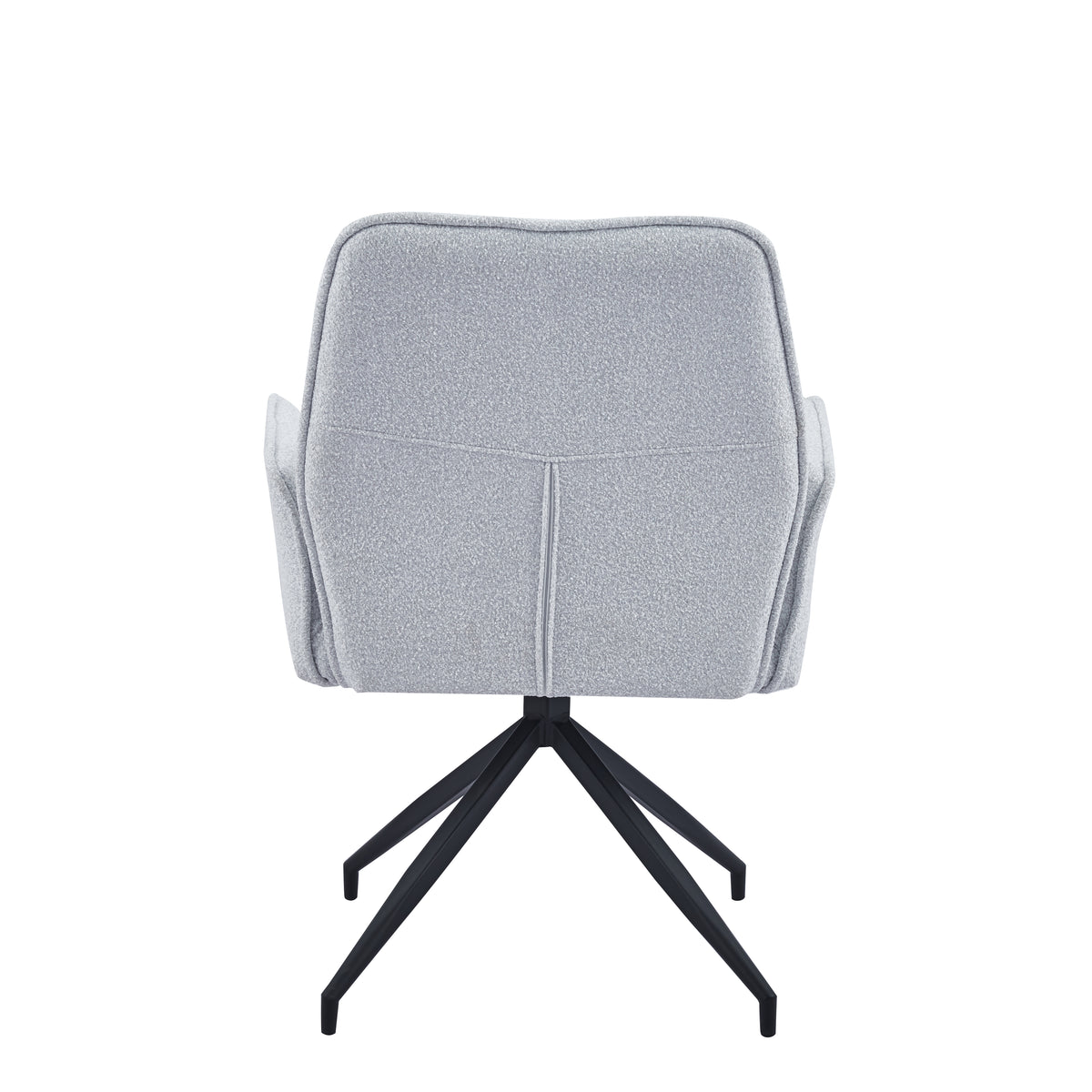 Chaise de bureau LUTETIA Métal Noir & Tissu Tweed #couleur_gris