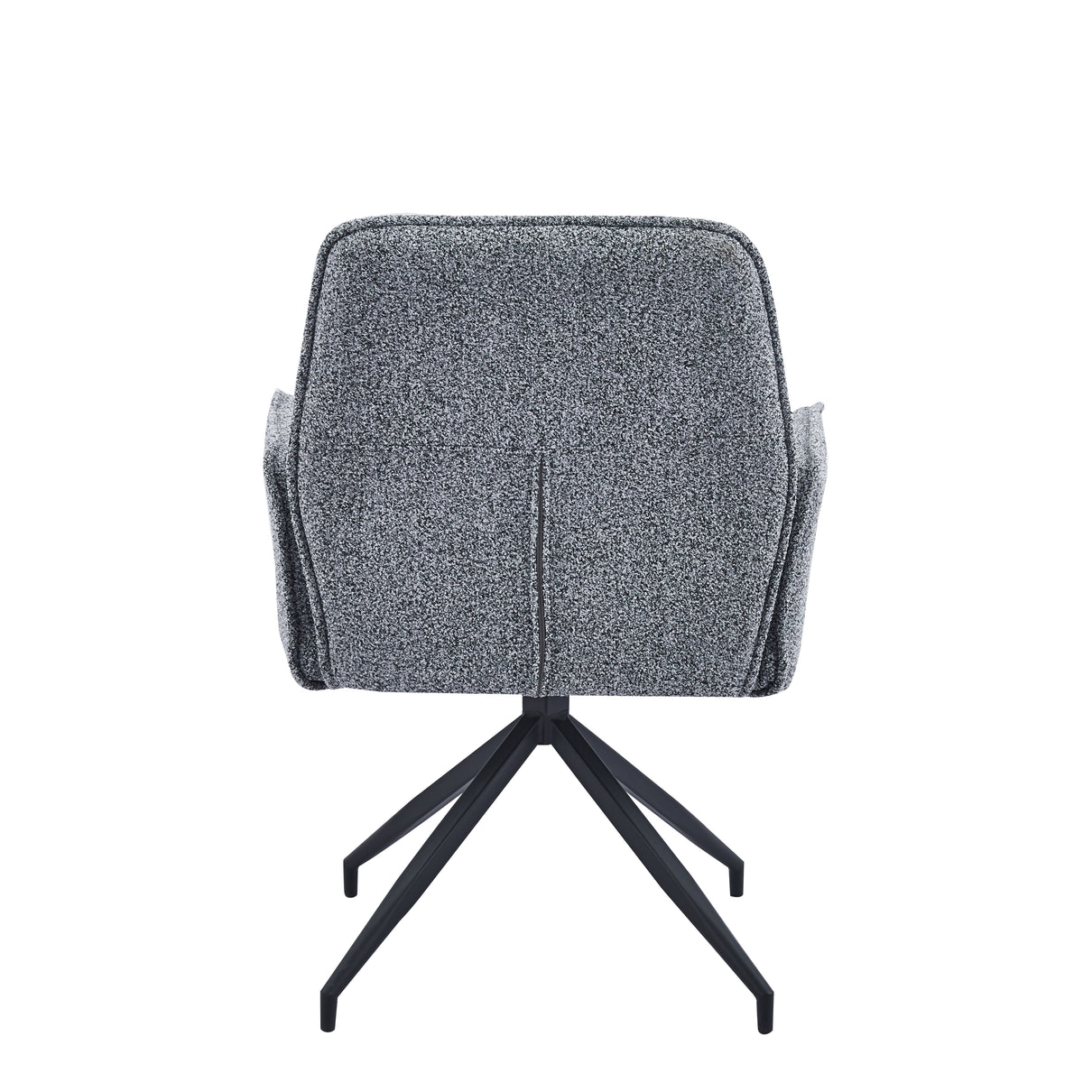 Chaise de bureau LUTETIA Métal Noir & Tissu Tweed #couleur_anthracite