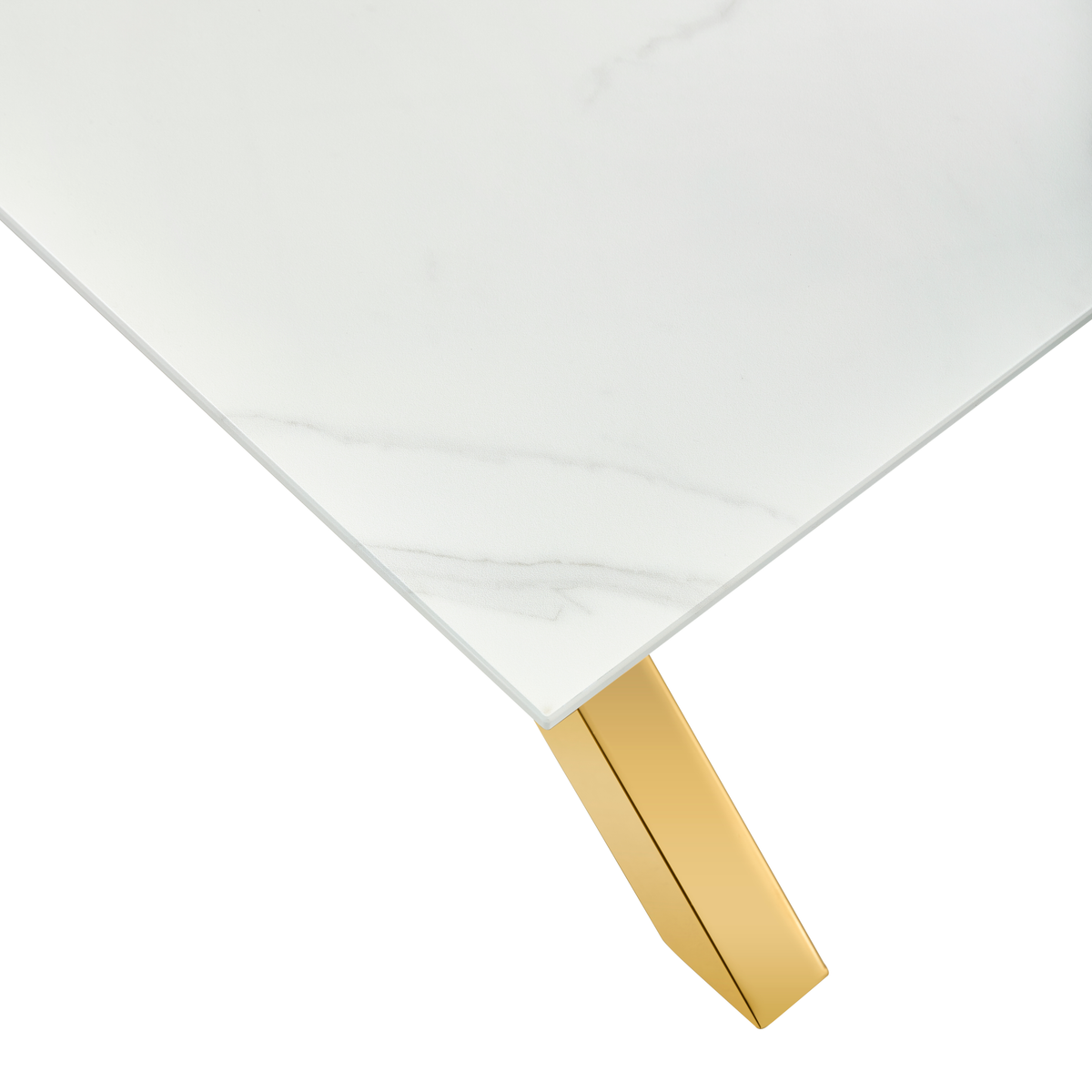 Table à manger IXE gold XXL verre trempé 180x90x75 cm