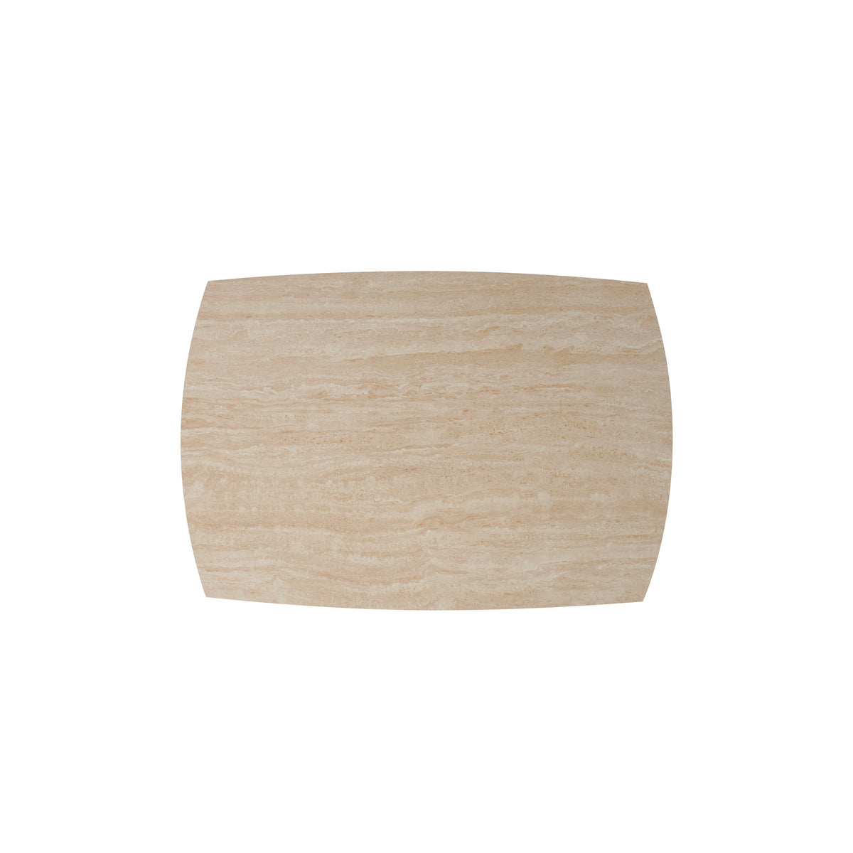 Table repas extensible NYSA Travertin Mat & Pieds Noir 129 à 189x89x76 cm #couleur_beige