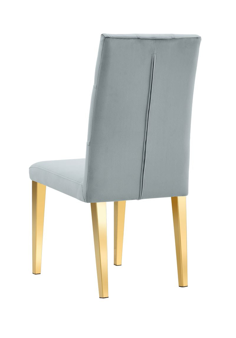 Lot de chaises NEVADA capitonnés gold #couleur_gris
