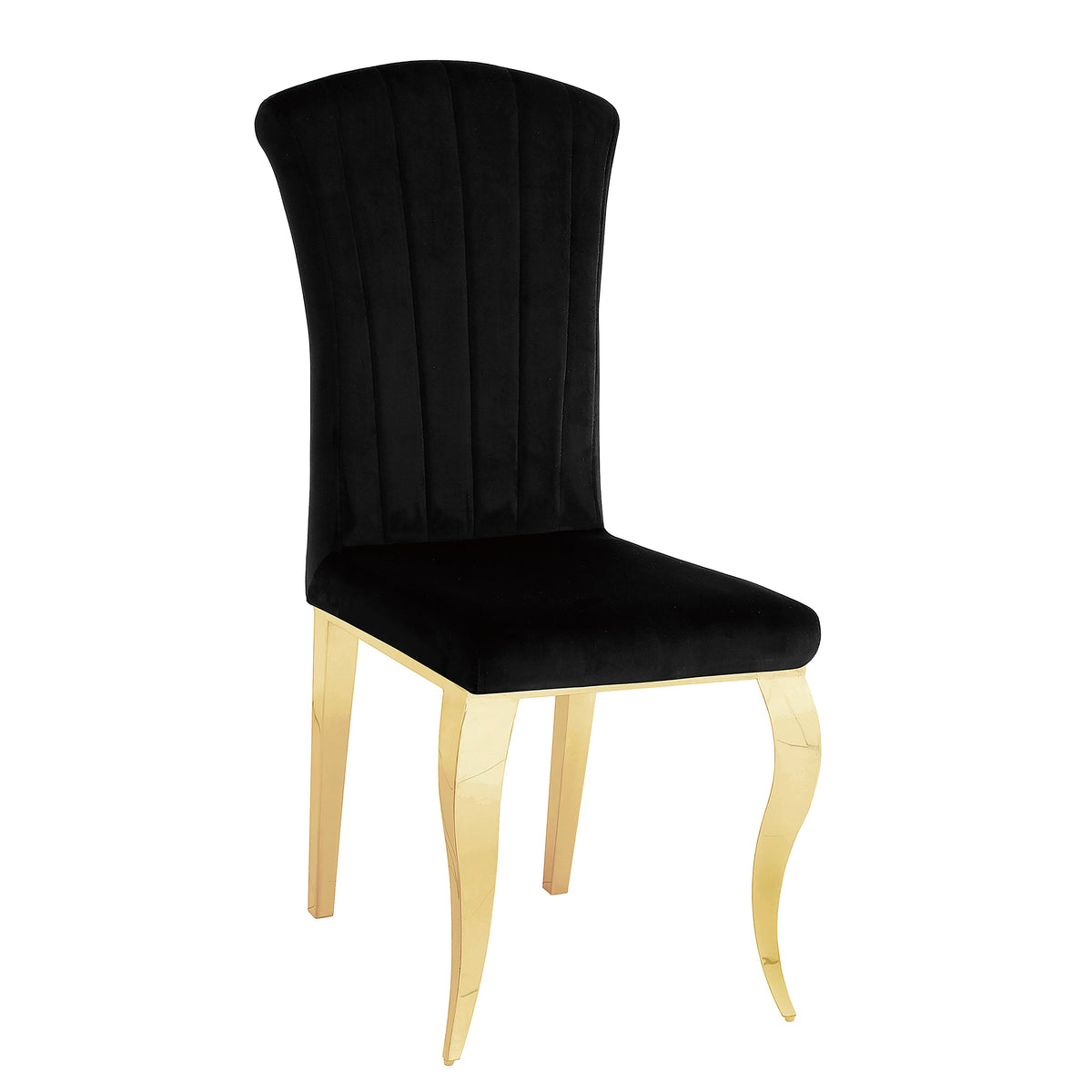 Lot de Chaises baroque LOUIS Gold Velours #couleur_noir