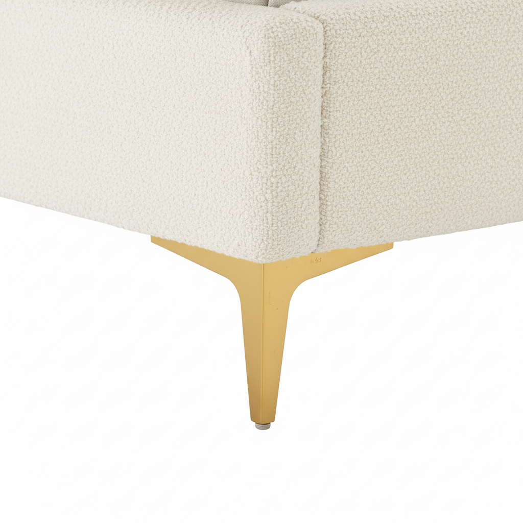 Lit enfant 90x190 cm laine bouclée blanc une place BOUDOIR