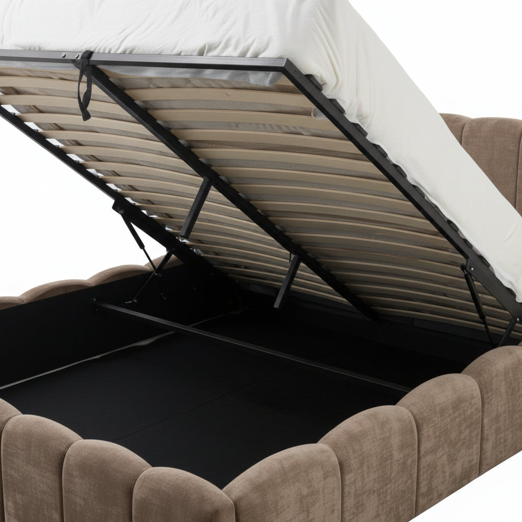 Lit coffre double 160x200 cm #couleur_moka