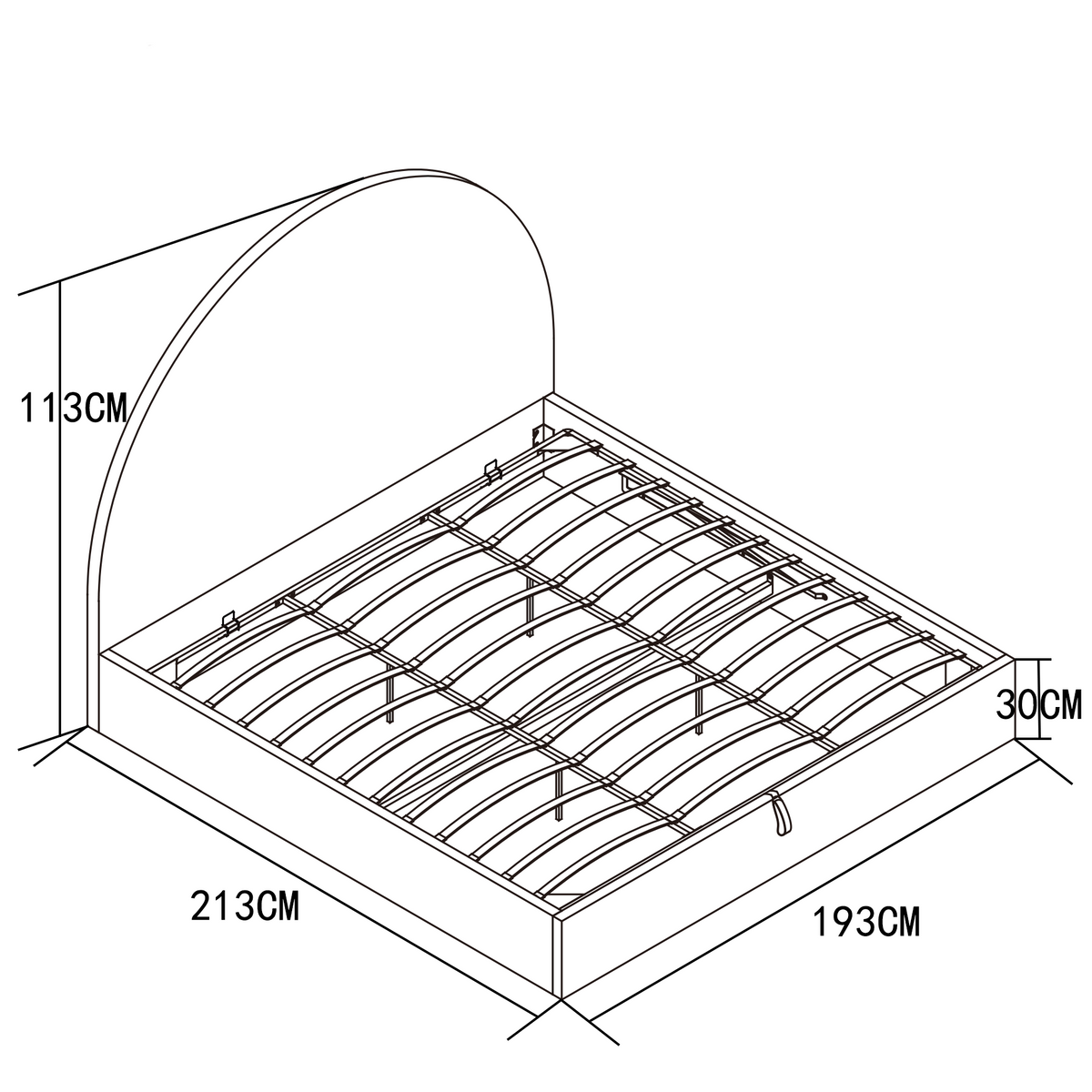 Lit Double Coffre Polaire Moka 180x200 #couleur_moka