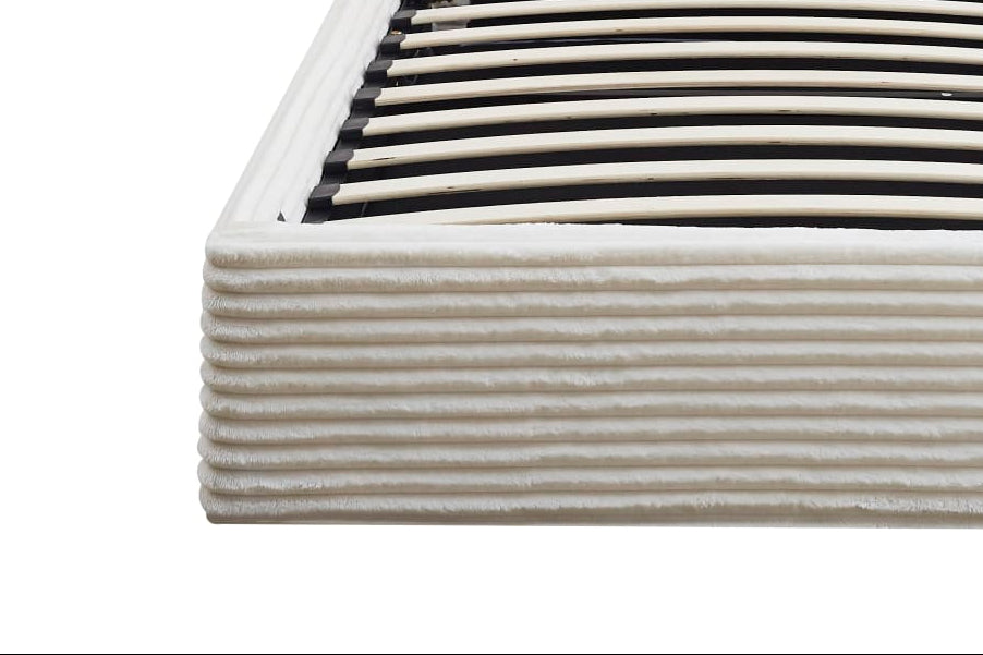 Lit coffre 90x190 velours côtelé sommier inclus