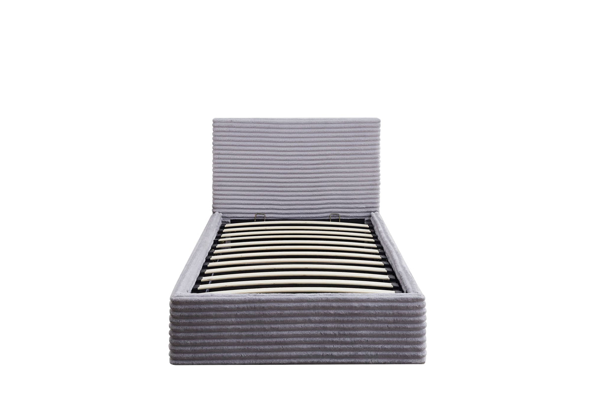 LIT COFFRE MAIA COTELE GRIS 90x190cm