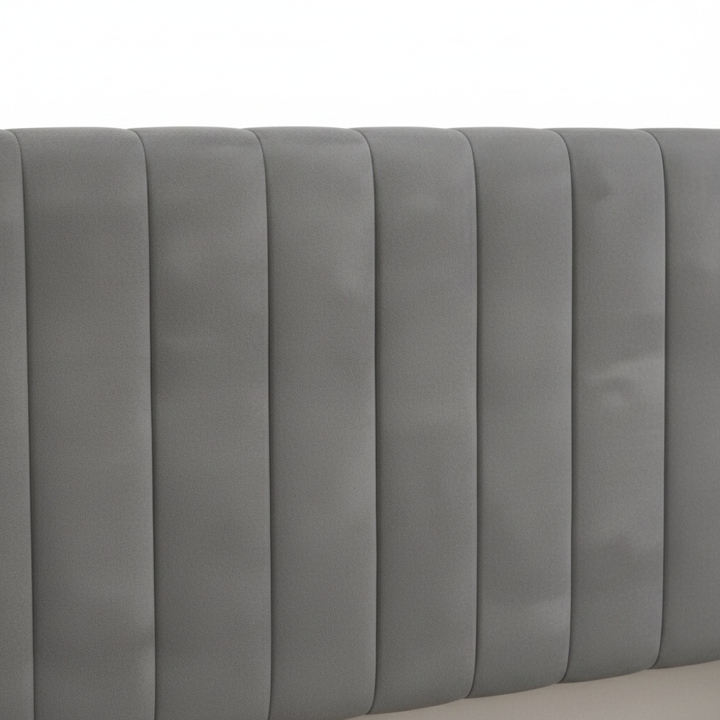 Lit Coffre 180x200 – Velours Gris Sommier Inclus #couleur_gris