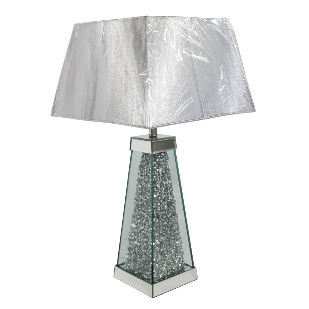 Lampe STRASS décor strass 16x16x52 cm #couleur_argent