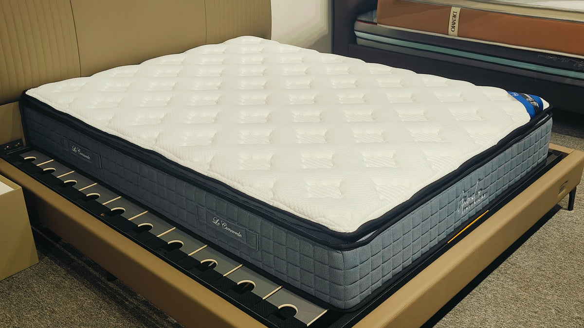 Matelas LE CONCORDE 140x190x25 cm à ressorts ensachés #couleur_blanc