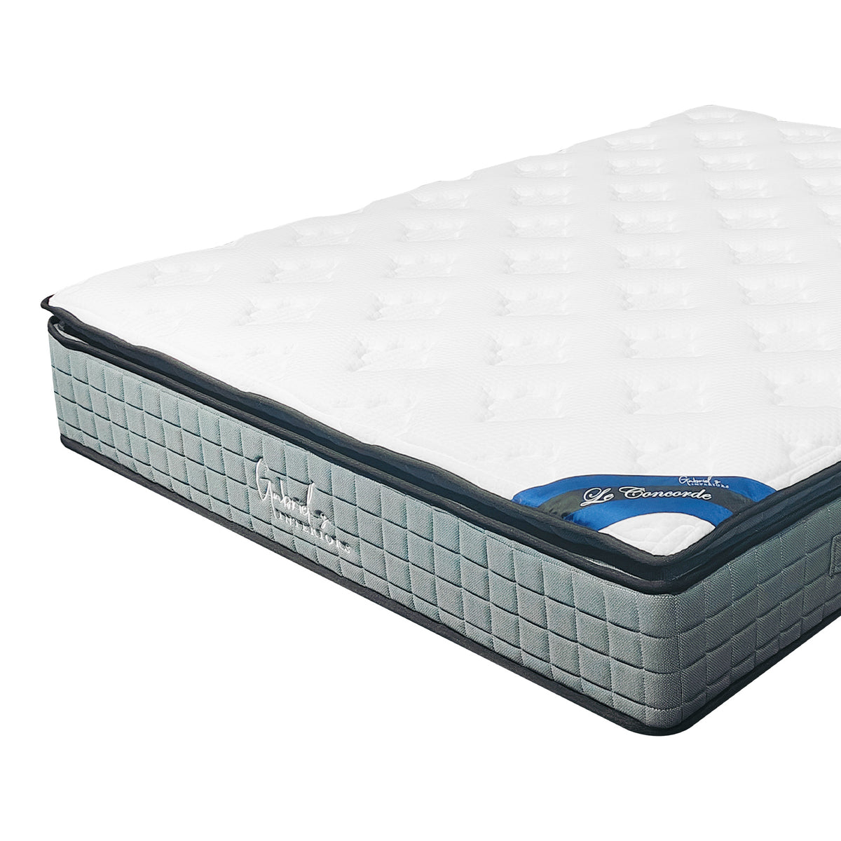 Matelas LE CONCORDE 140x190x25 cm à ressorts ensachés #couleur_blanc