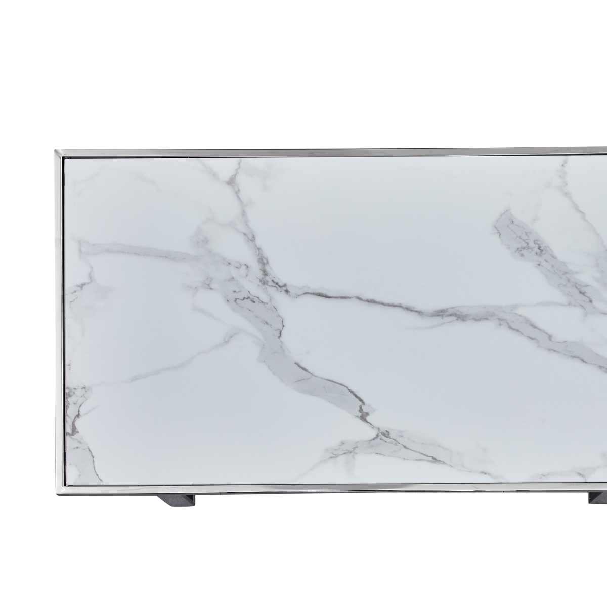 Table basse LEVANTO gold marbre blanc 120x60x45 cm