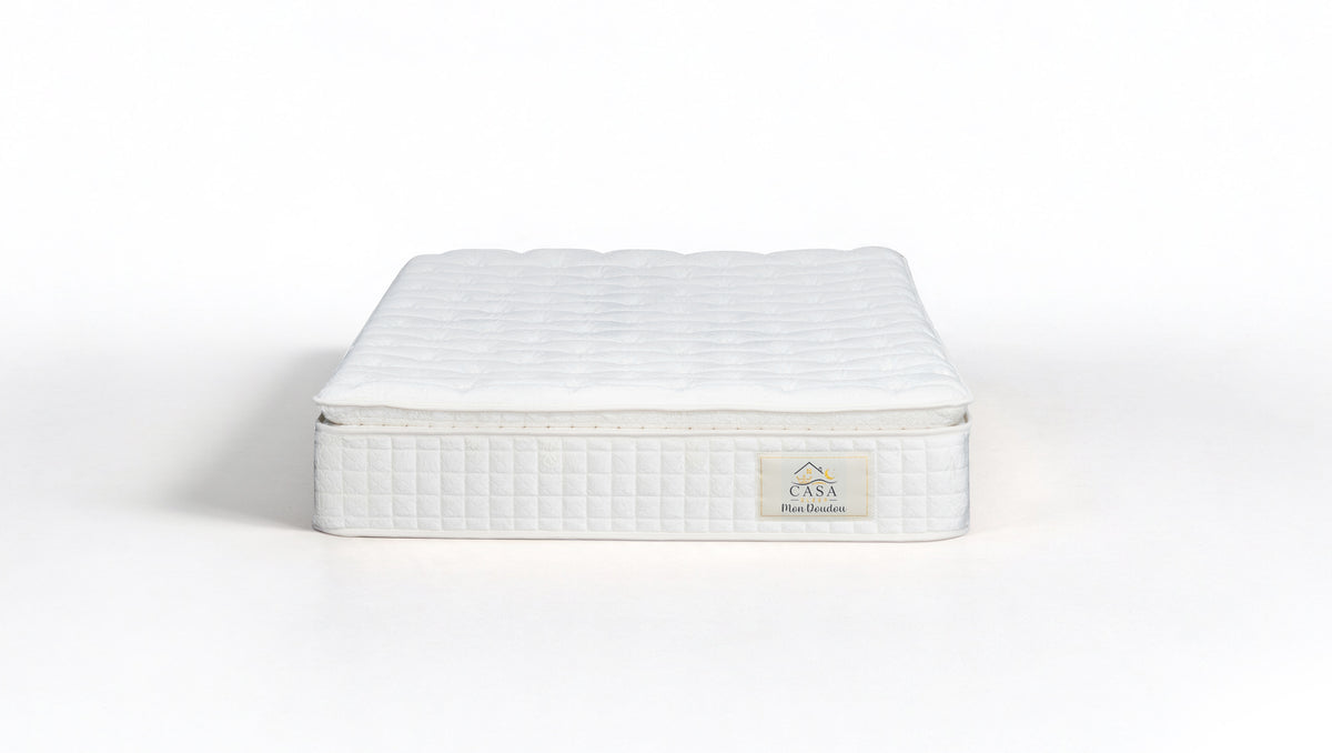 Matelas 160 × 200 cm beige — Matelas seul, vue de face