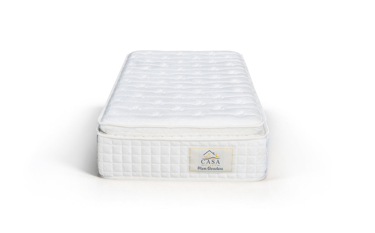Matelas 90 × 190 cm beige — Matelas seul, vue de face