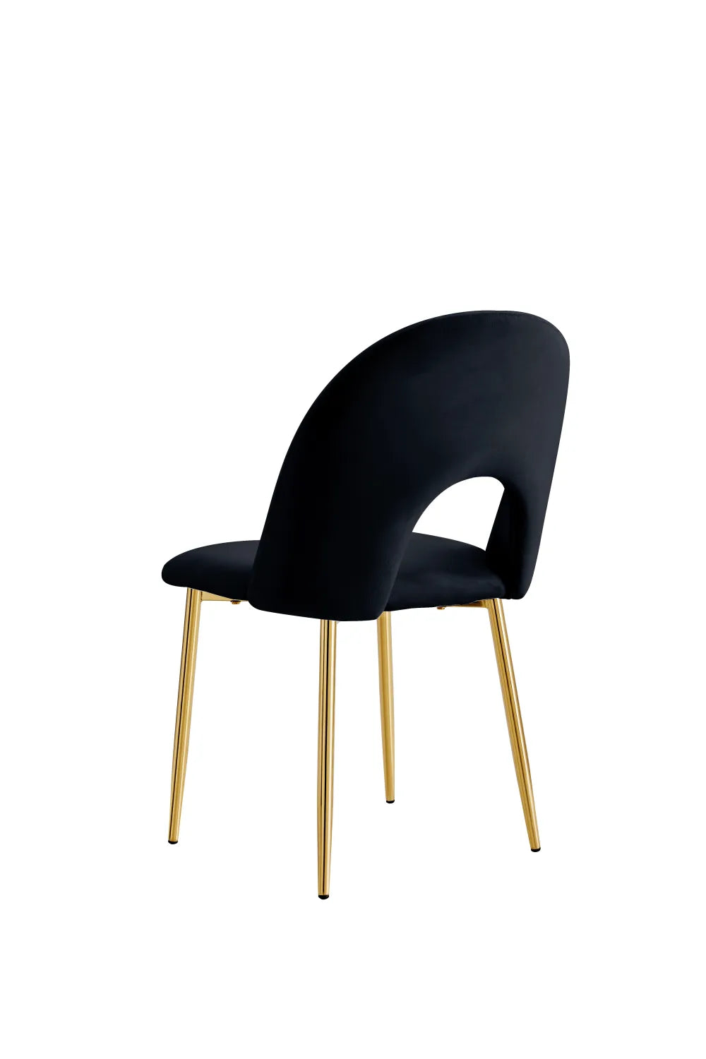 Lot de 4 chaises TEDDY Gold velours #couleur_noir