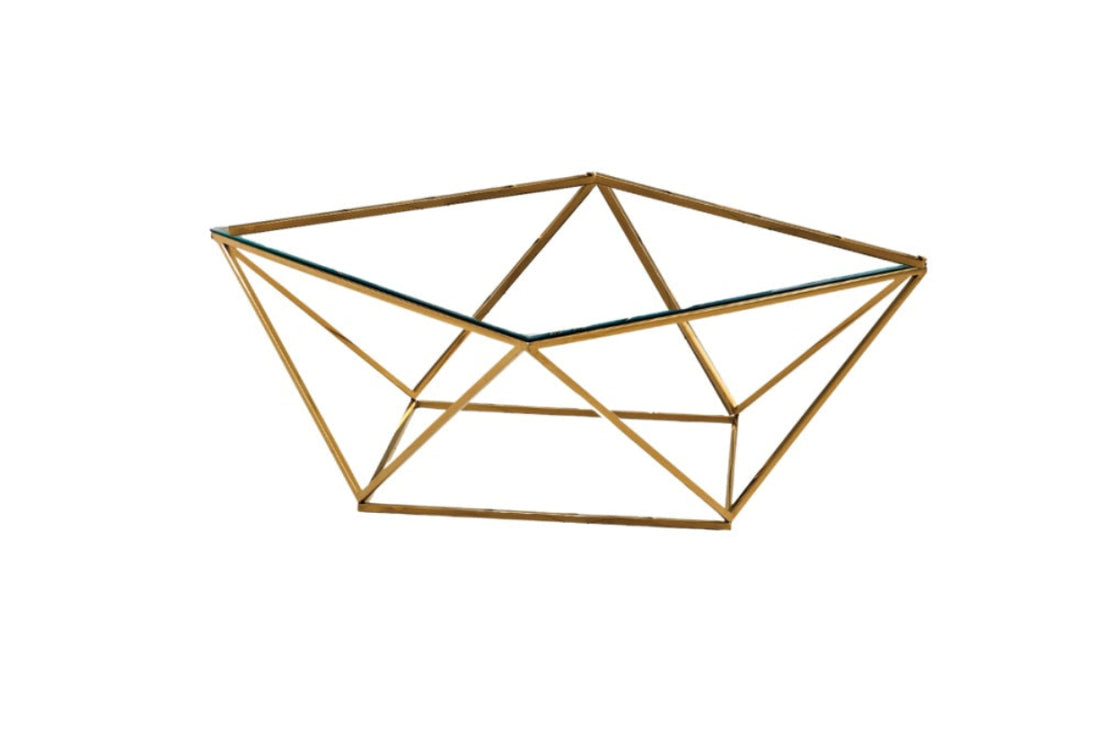 Table basse ALINA carrée gold verre 100x100x45 cm #couleur_gold_verre