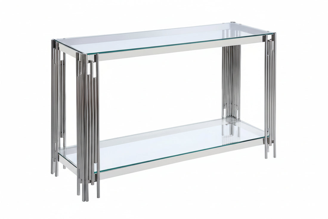 Console gold verre marbré blanc 120x40x78 cm GEOMAG