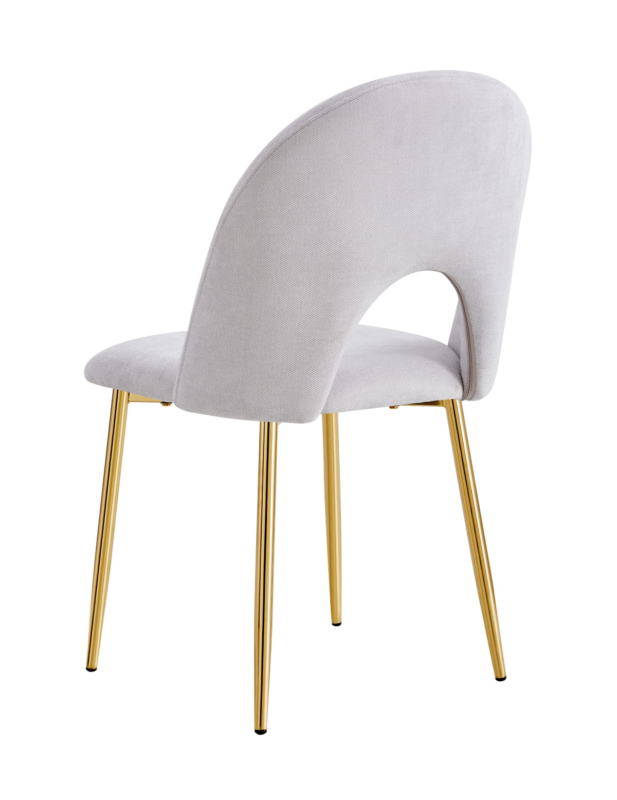 CHAISE TEDDY CHENILLE LIGHT GREY PIED GOLD