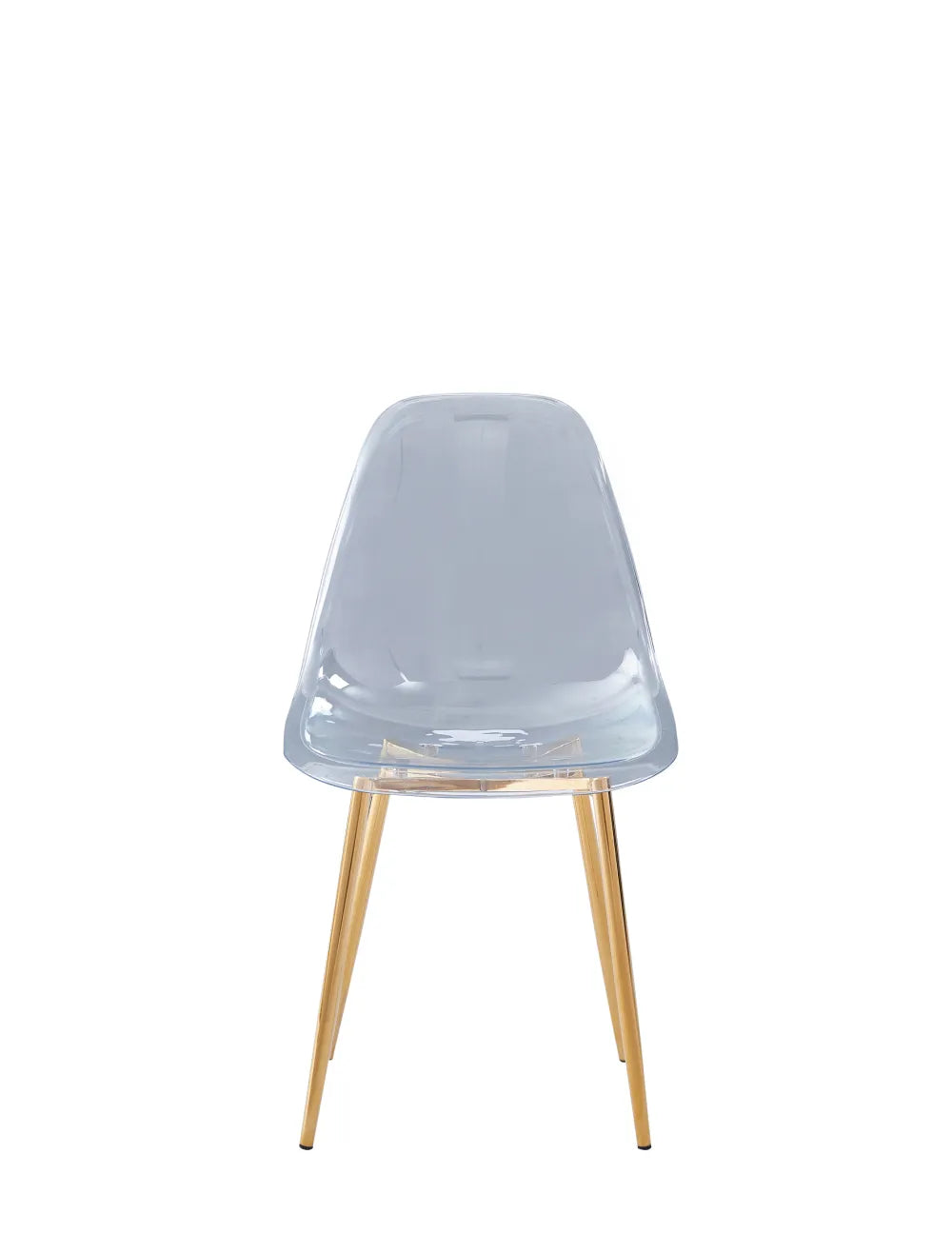Lot de 4 chaises scandinave transparentes en PVC #couleur_gold