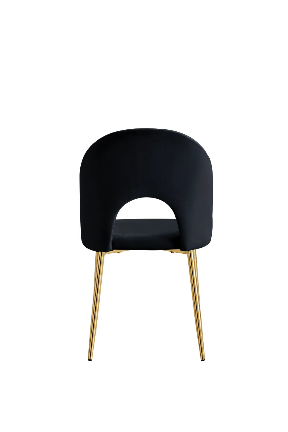 Lot de 4 chaises TEDDY Gold velours #couleur_noir