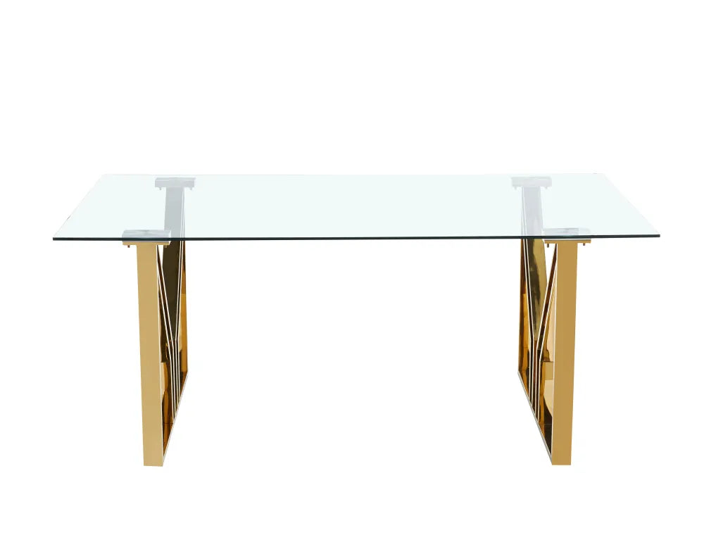 Table à manger IGREC Gold transparent
