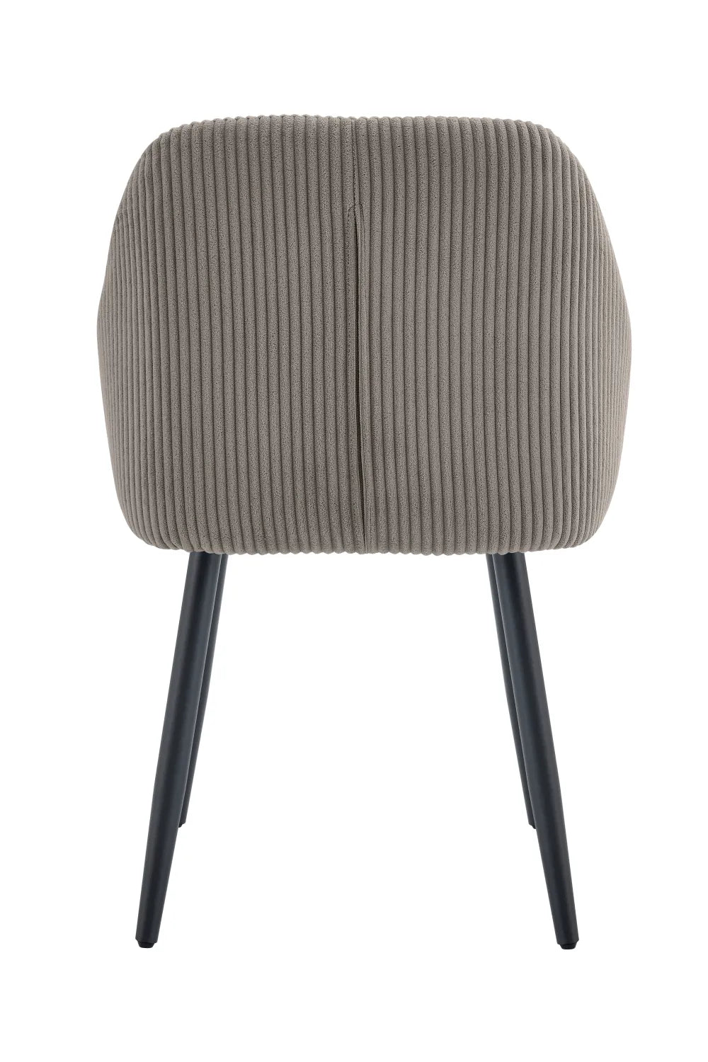 Lot 2 Chaises Salle à Manger Peach Accoudoirs Moka Pieds Métal Noir