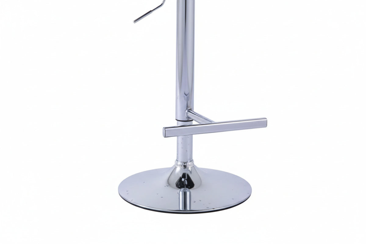 Lot de 2 tabourets de bar velours anthracite pieds chrome 65 cm - GABRIELLE