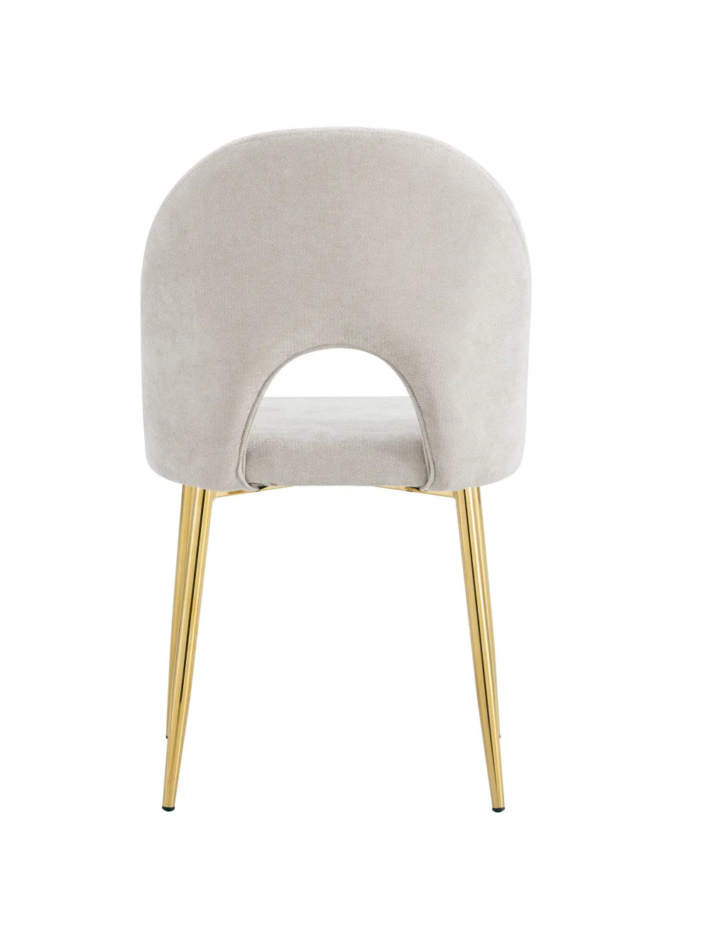 Lot de chaises TEDDY Gold velours #couleur_chenille-moka