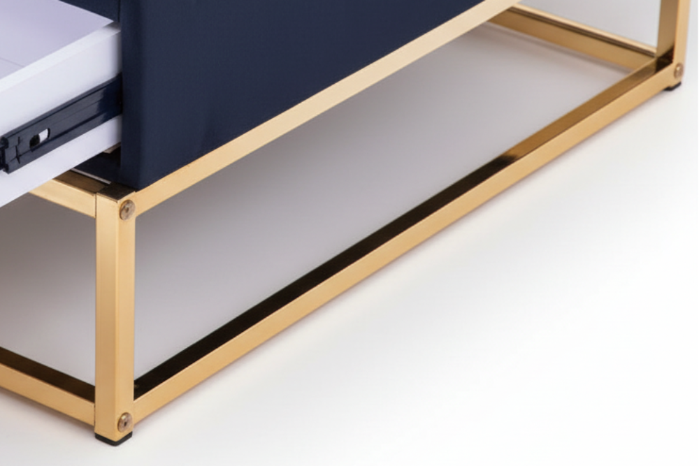 Table basse pouf velours noir 80x80 cm - CAPITONNE