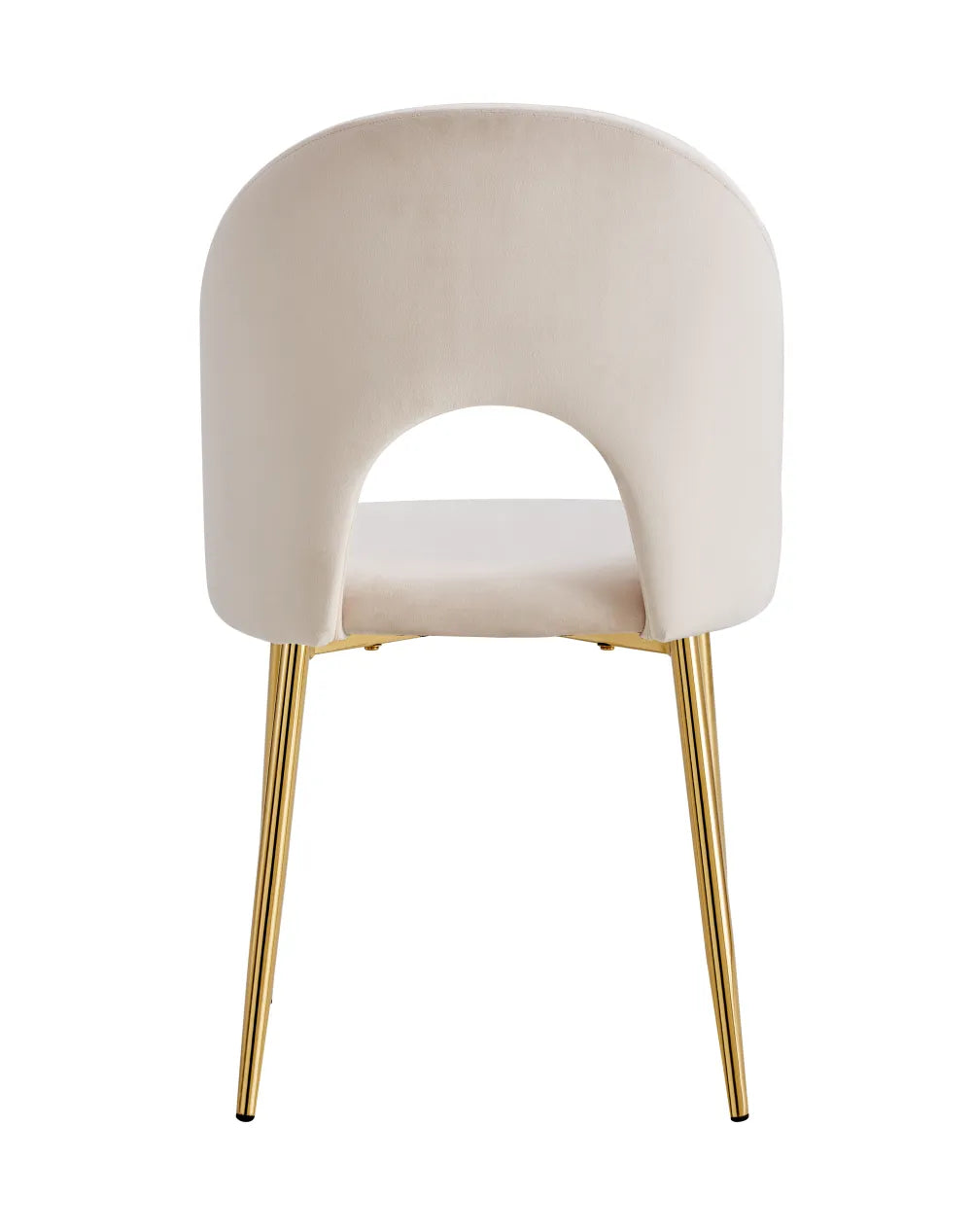 Lot de chaises TEDDY Gold velours #couleur_beige