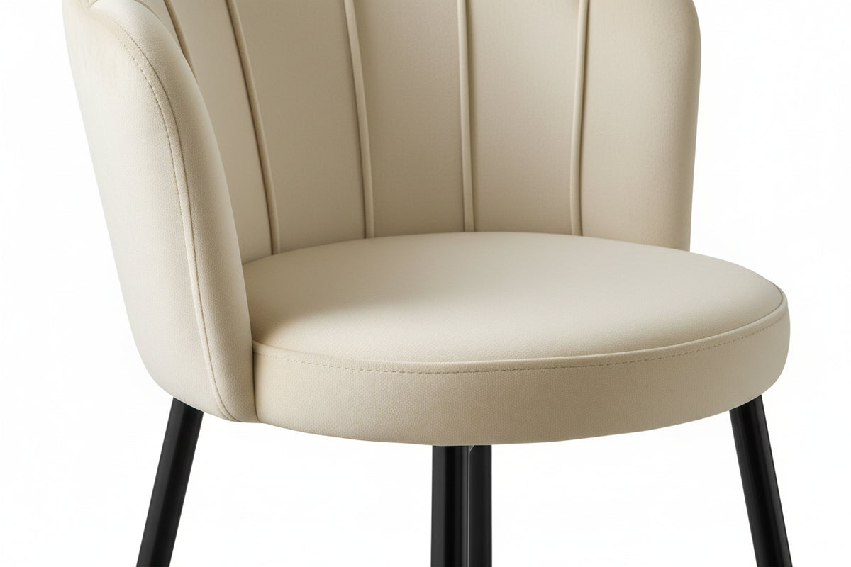Lot 2 tabourets bar velours beige réglables métal noir NYMPHEA