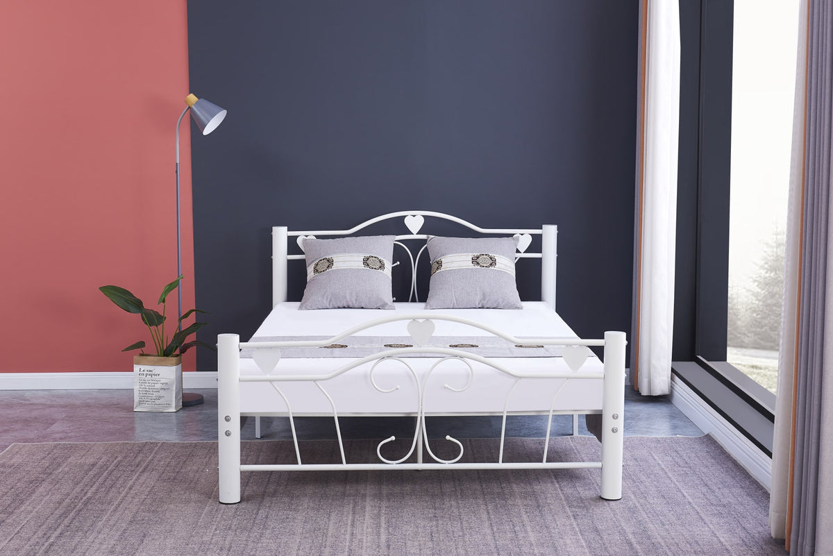 LIT METAL HERCULE BLANC 160X200cm