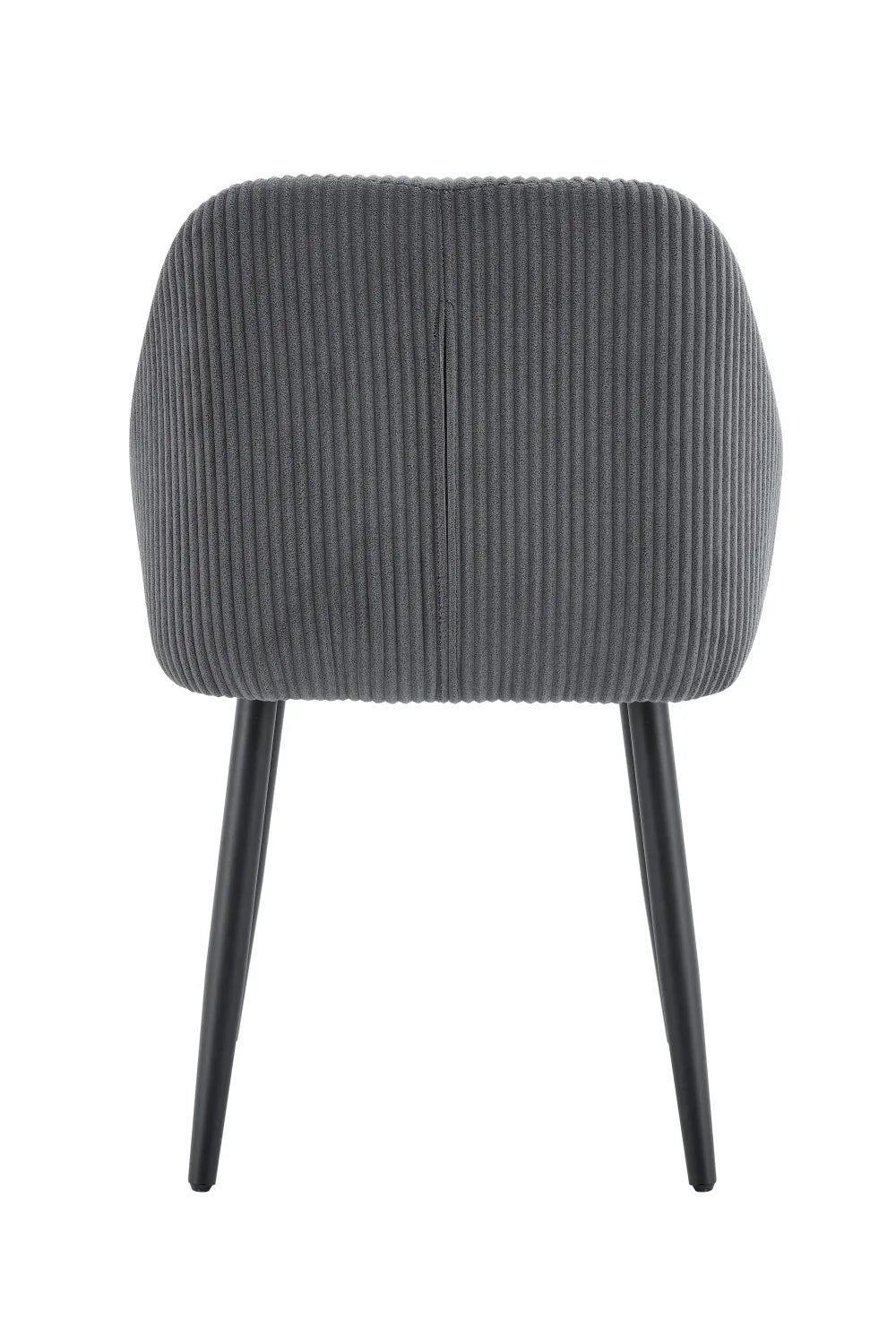 Lot 2 Chaises Salle à Manger Peach Accoudoirs Gris Pieds Métal Noir