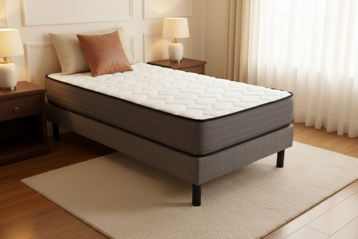 Matelas roulé mousse haute densité accueil ferme 90x190 cm épaisseur 20 cm