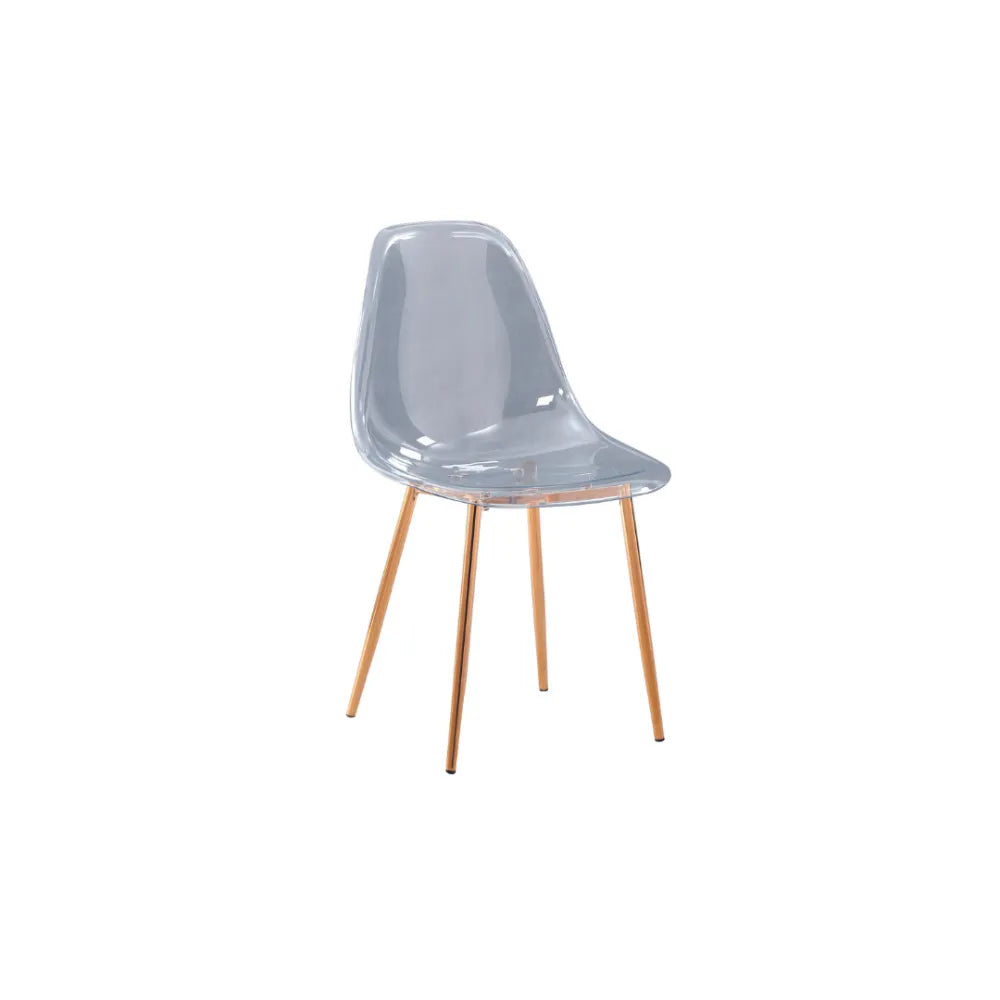 Lot de 4 chaises scandinave transparentes en PVC #couleur_gold
