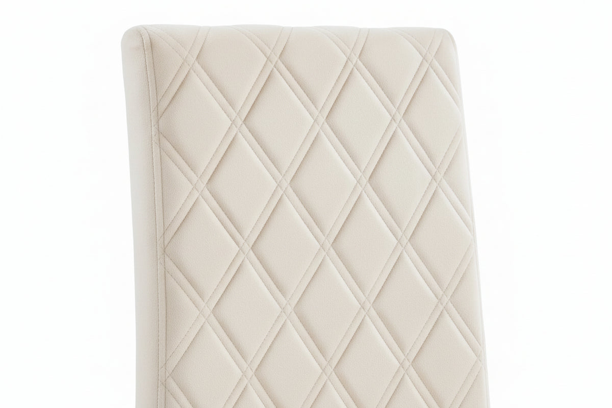 Lot de 6 chaises velours beige pieds métal 108 cm - COCOMAT