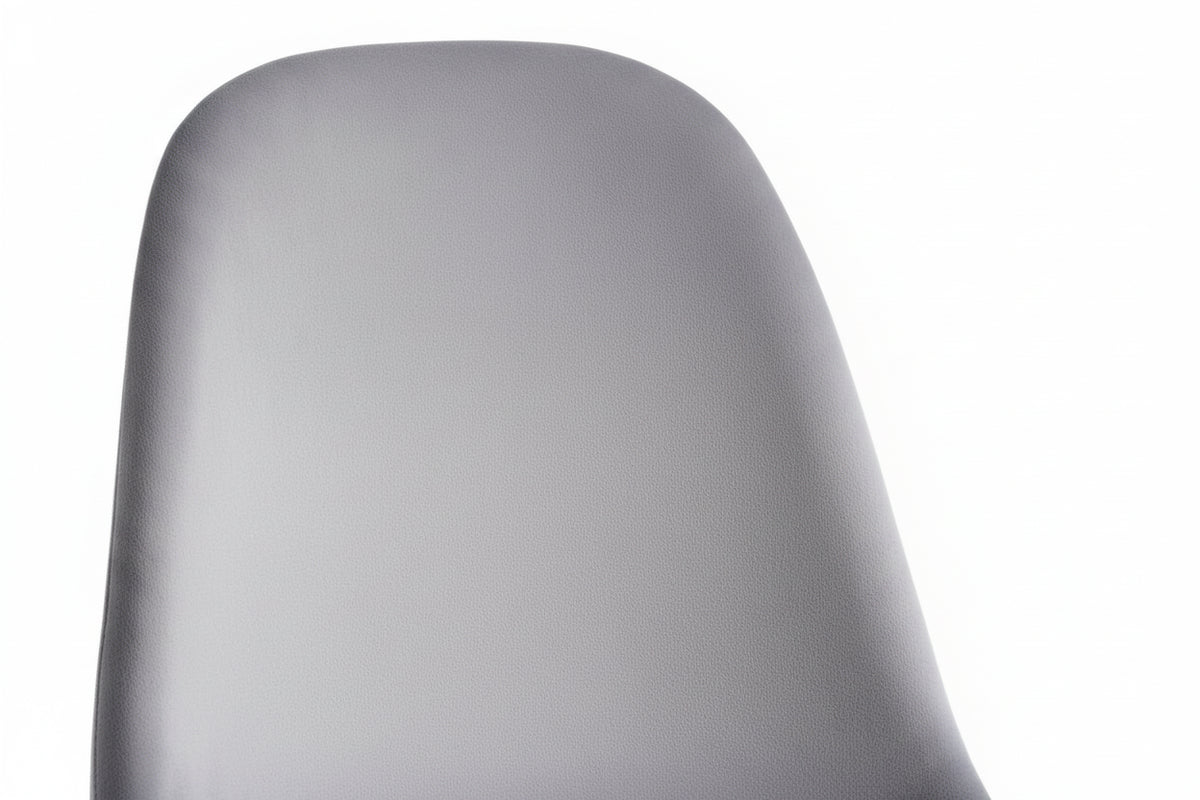 Lot de 4 Chaises Scandinaves Velours Gris Pieds Chrome 43,5x40x87cm