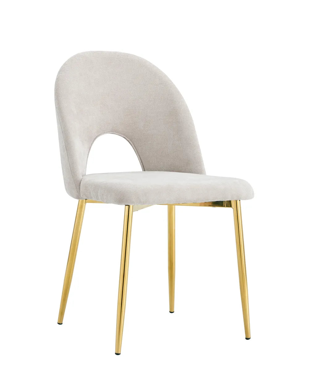 Lot de chaises TEDDY Gold velours #couleur_chenille-moka