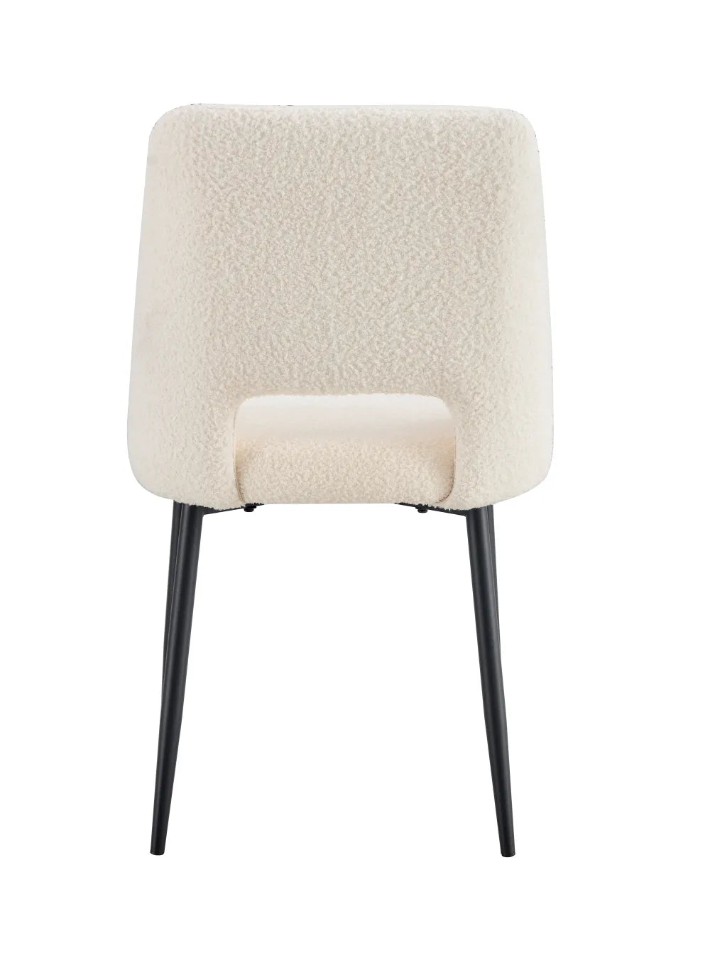 Lot de 4 chaises AVA Métal noir Velours - Doudou beige