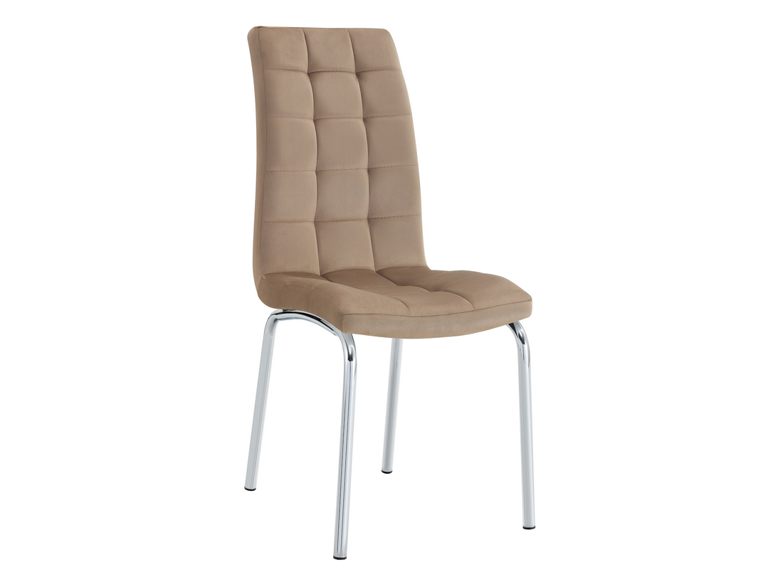 Lot de 6 chaises EMMA simili cuir - Taupe