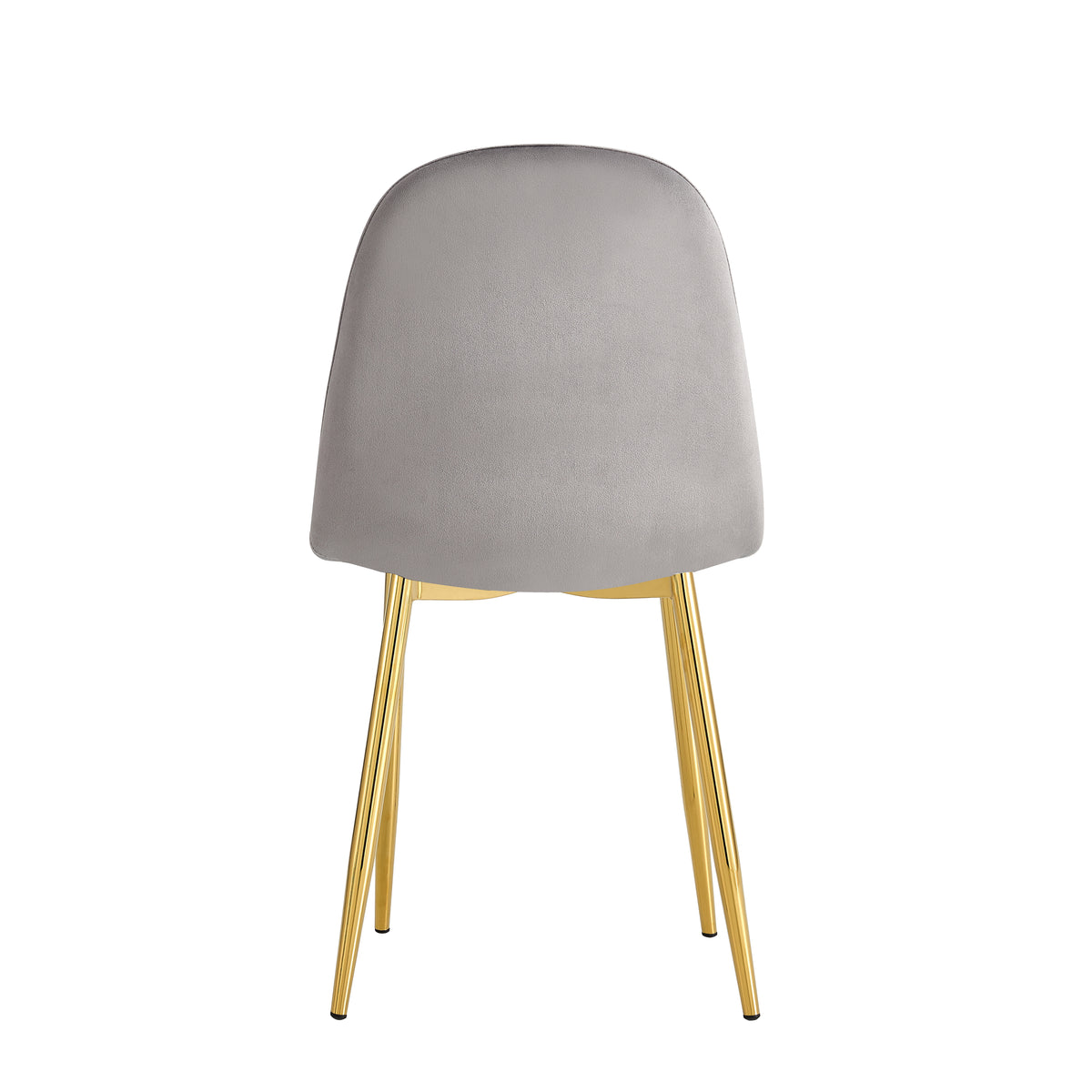 Lot de chaises SCANDINAVE en velours pieds Gold #couleur_gris