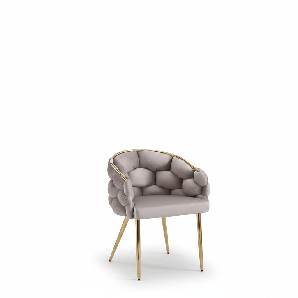 Lot de chaises BALLON pieds Gold #couleur_taupe