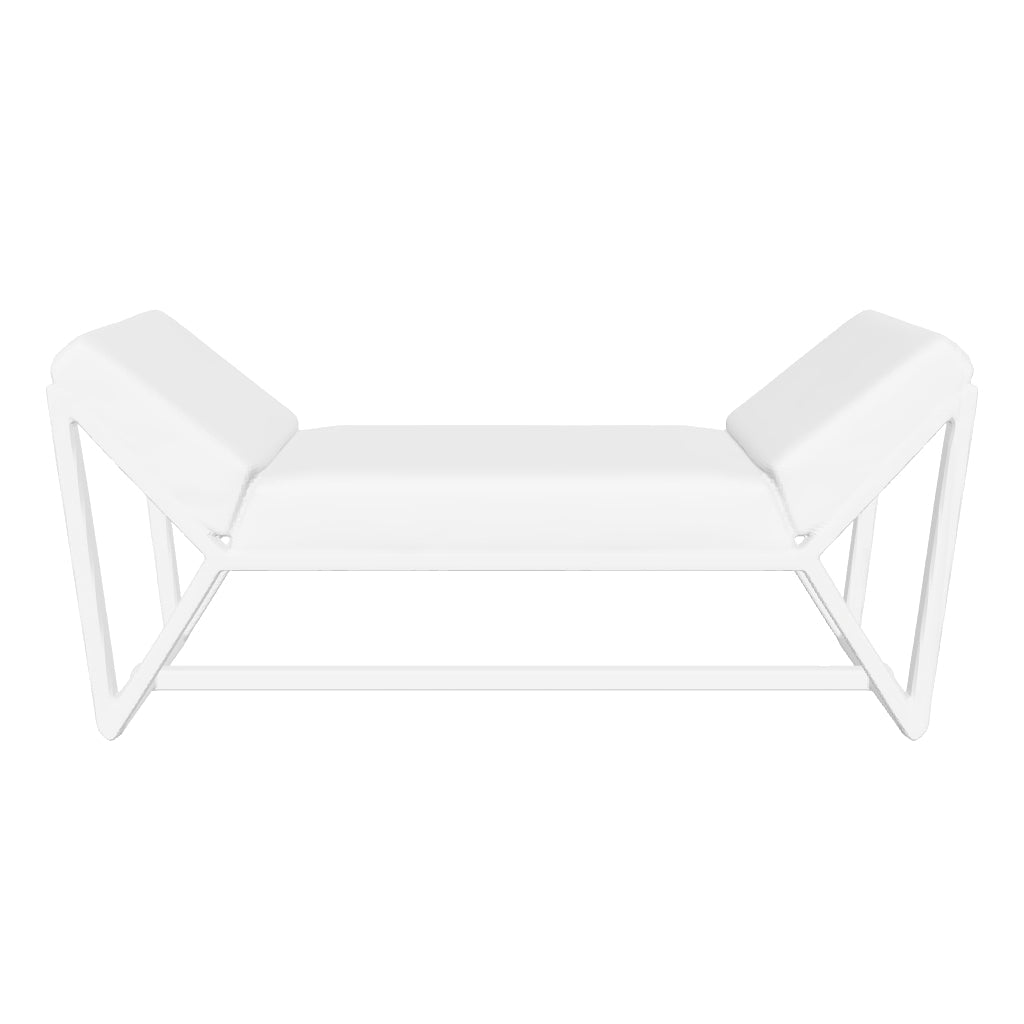 Banquette LOUNGE XXL Chrome en velours Gris