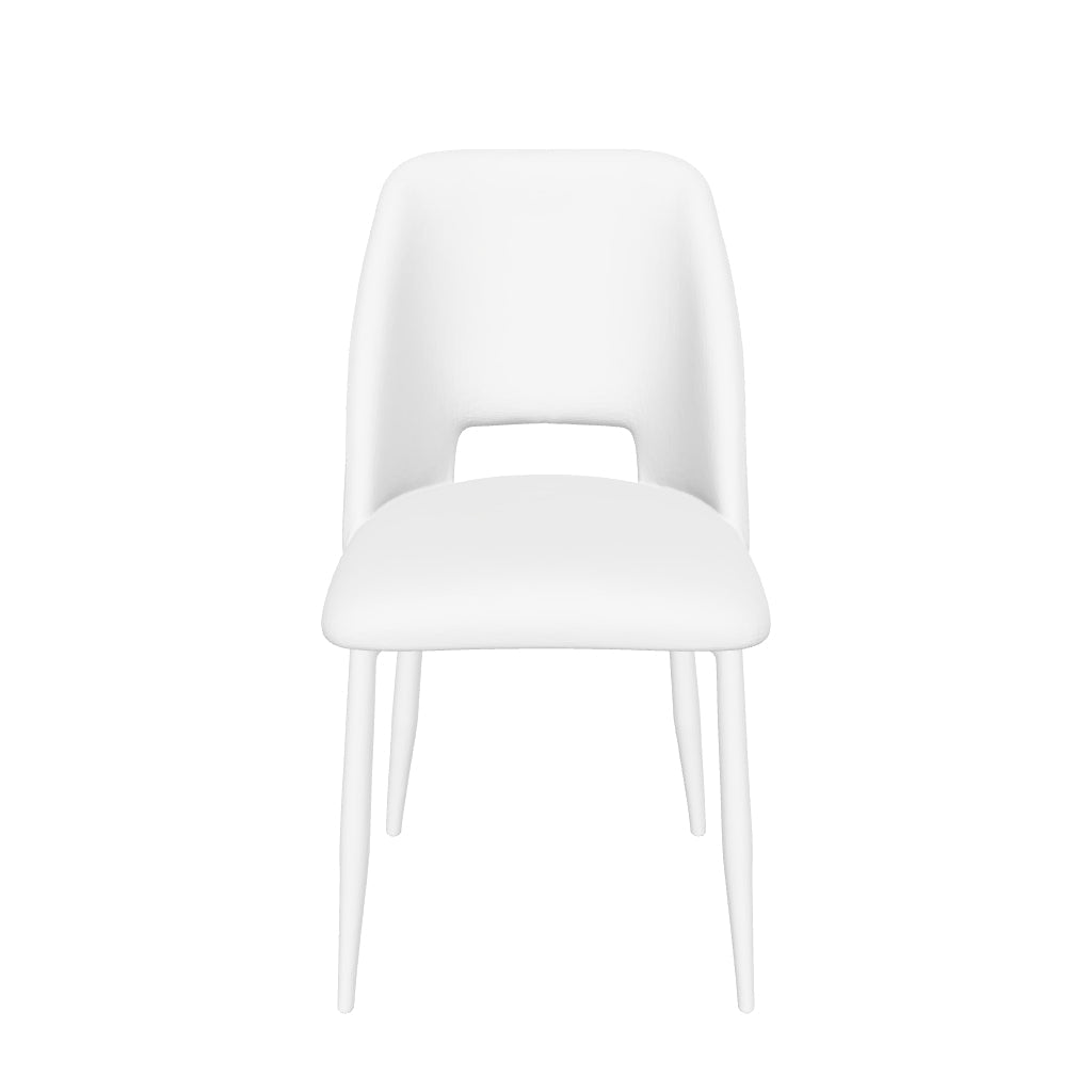 Lot de 4 chaises AVA Chrome en Velours - Doudou beige