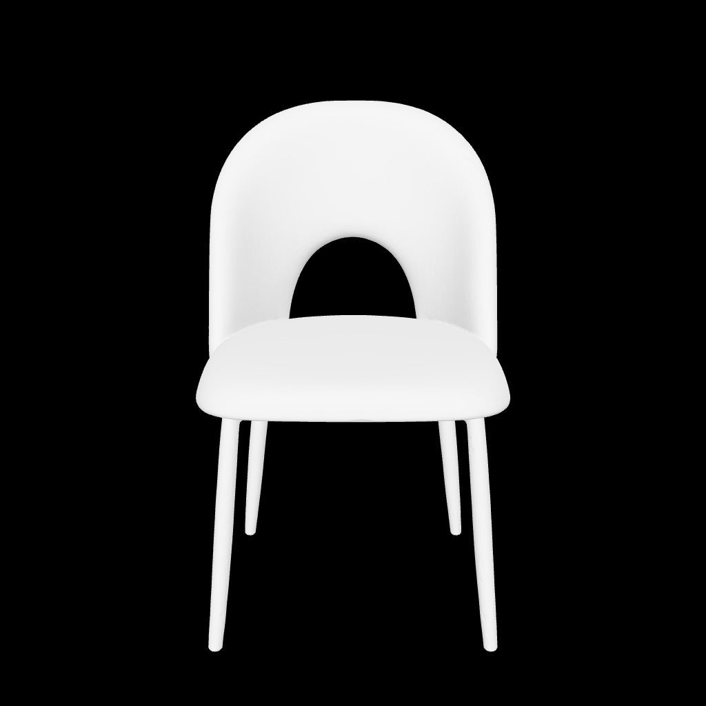 Lot de chaises TEDDY Chrome velours #couleur_anthracite