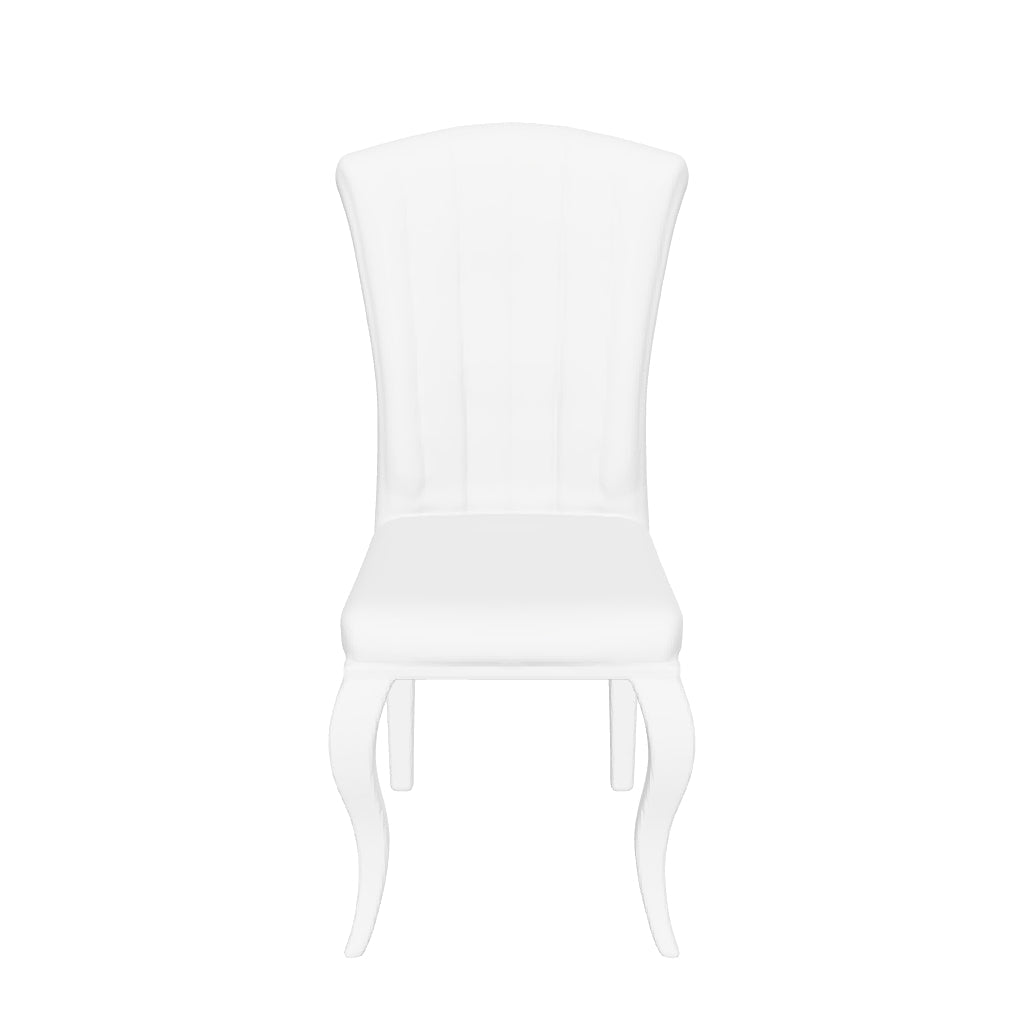 Lot 6 chaises velours beige pieds inox gold 48x45x101 cm LOUIS