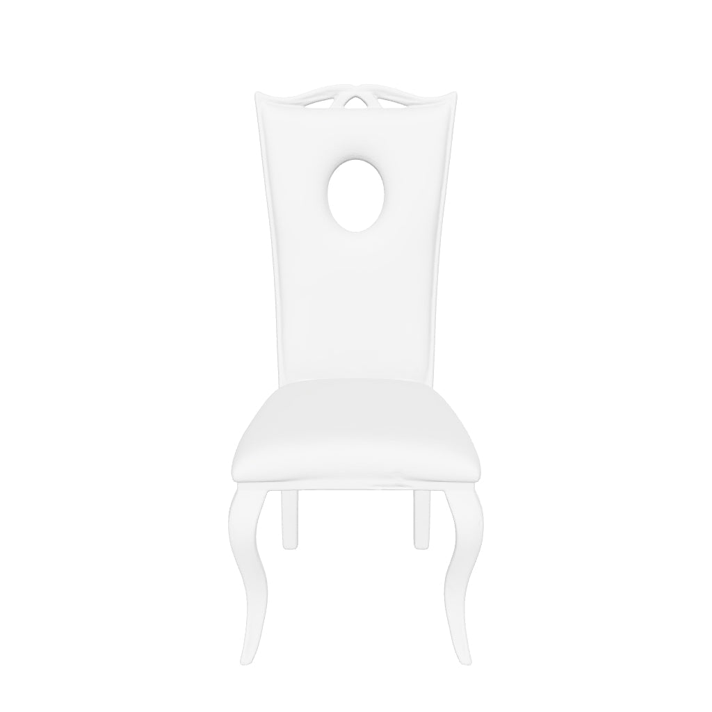Lot de 4 Chaises baroque ROYAL Chrome Velours Gris