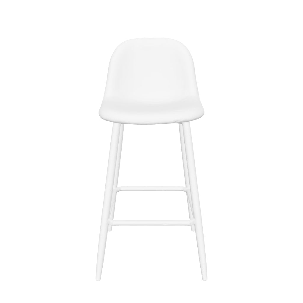Lot 2 Tabourets de Bar Scandinave Velours Taupe Pieds Métal Noir